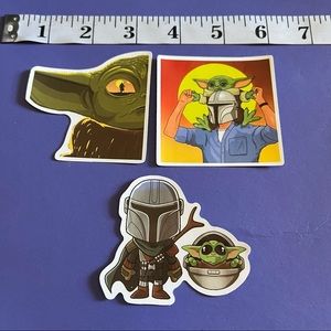 Baby Yoda Grogu The Mandalorian 3 Sticker Pack